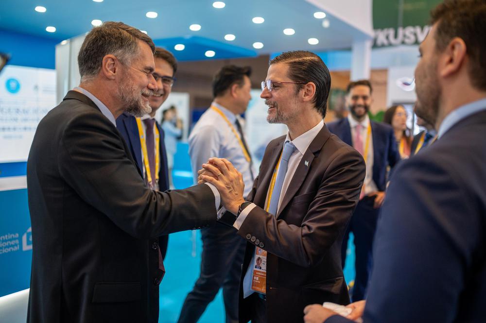 Las empresas argentinas se destacan en la CIIE. (Foto: Prensa Cancillería Argentina)