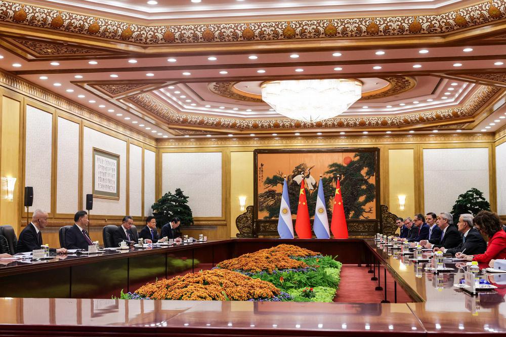 Alberto Fernández se reunió con Xi Jinping en China. (Foto: Casa Rosada)