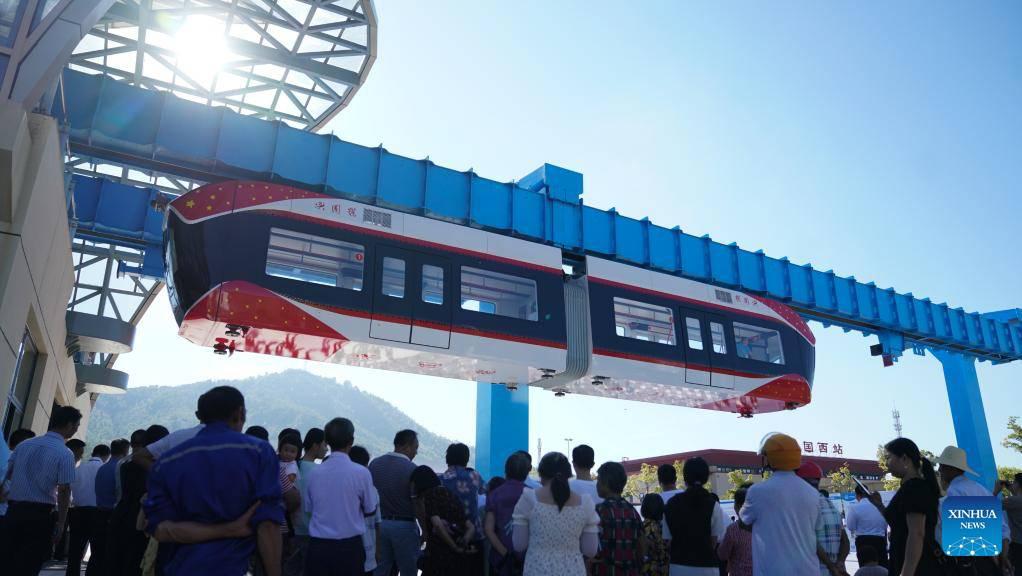 Tren de levitación magnética (Foto: Xinhua/Hu Chenhuan) 