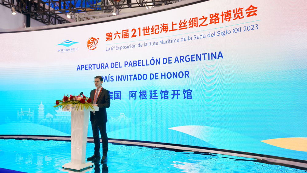 Argentina participa de la Exposición de la Ruta Marítima de la Seda en Fuzhou. (Foto: CGTN)