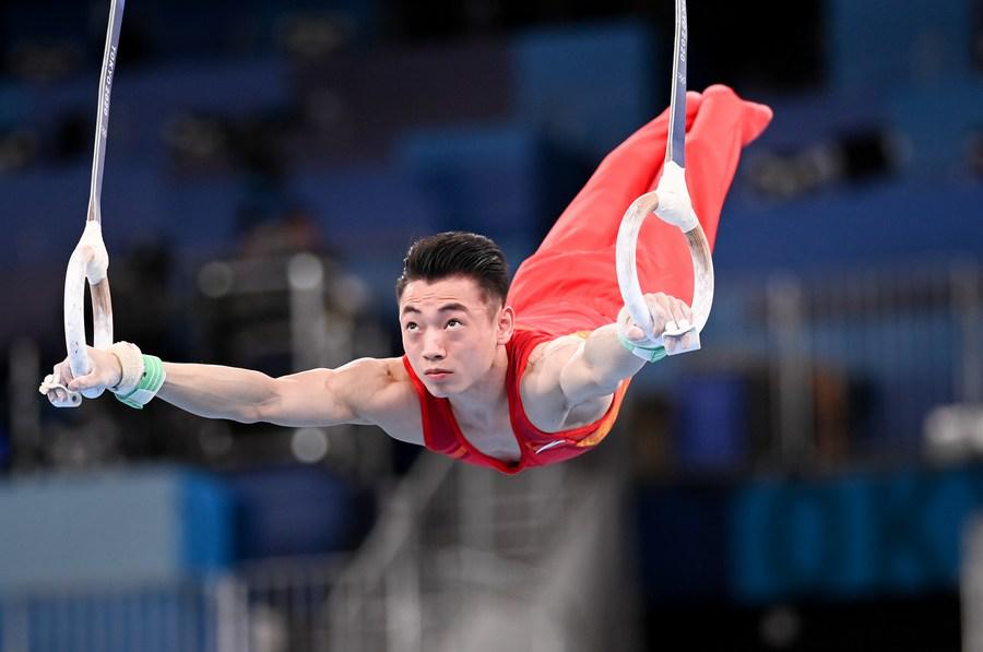 Gimnasta Zou Jingyuan foto Xinhua - Cheng Min