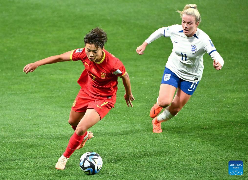 La selección de fútbol femenino de China cayó frente a Inglaterra (Foto: Xinhua)