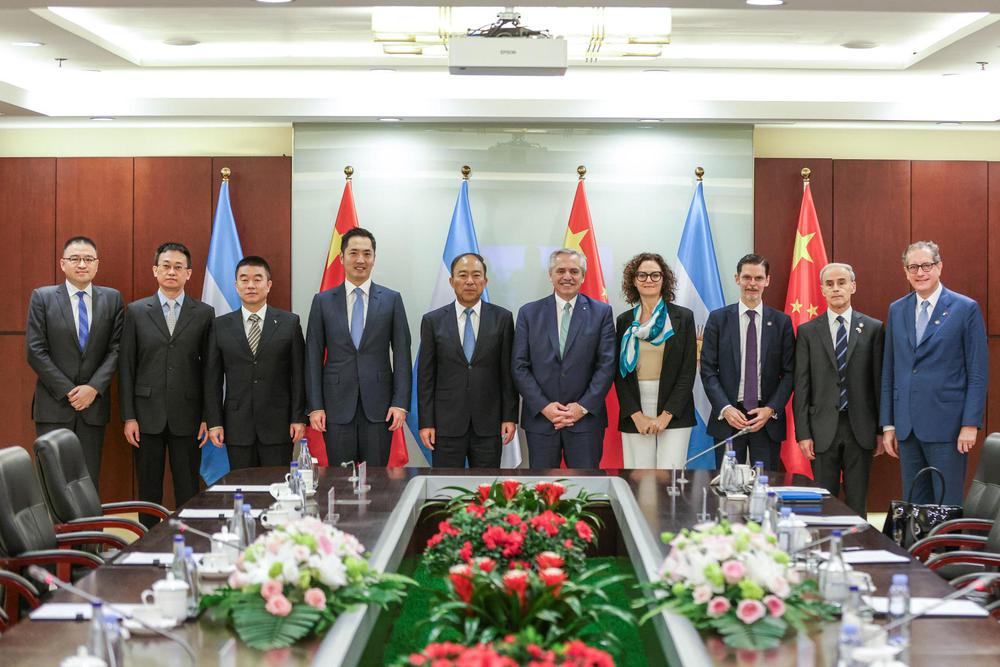 Alberto Fernández se reunió con empresarios chinos. (Foto: Casa Rosada)