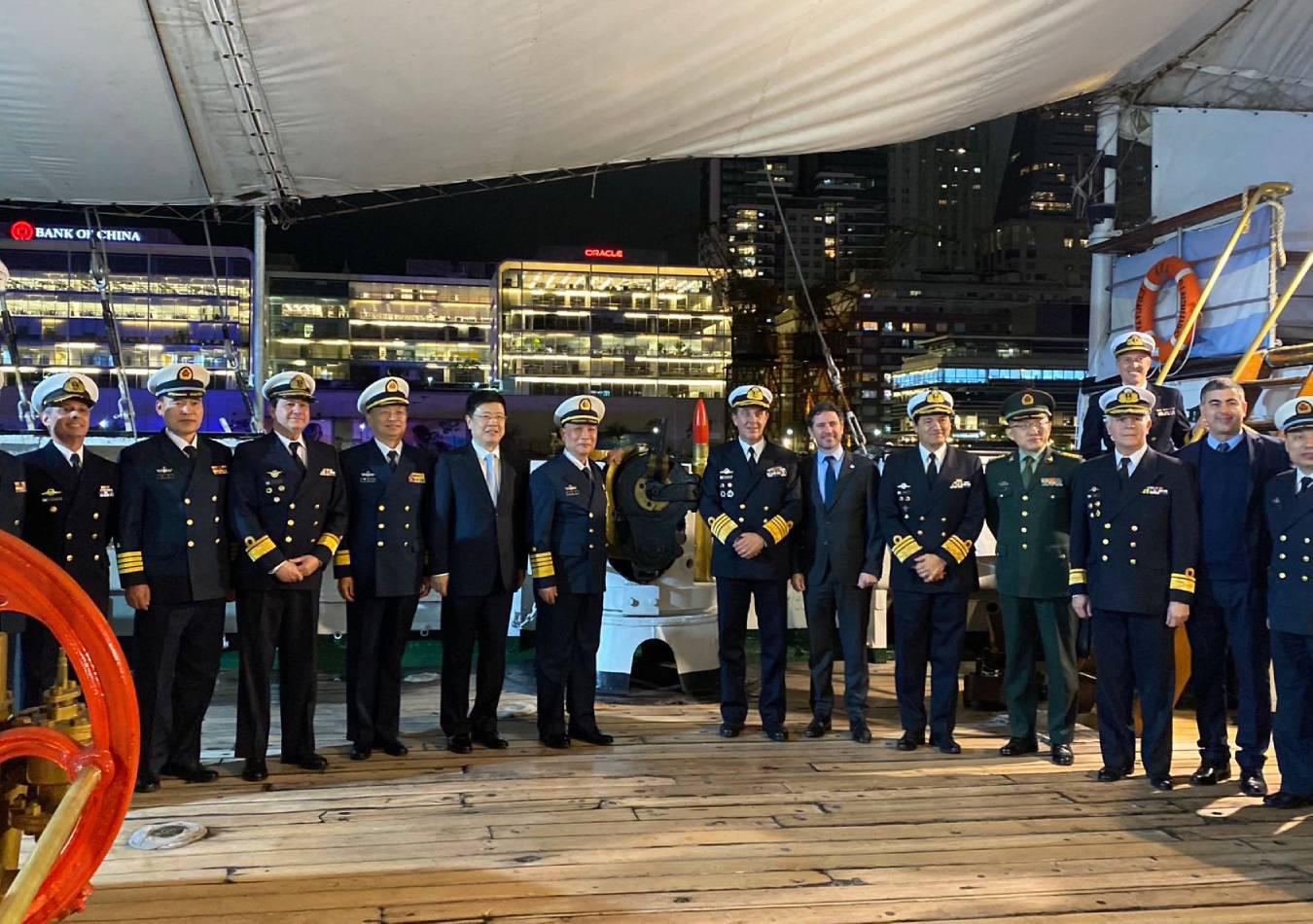 Una delegación de la Armada de China visitó Argentina. (Foto: Twitter/@ChinaEmbArg)