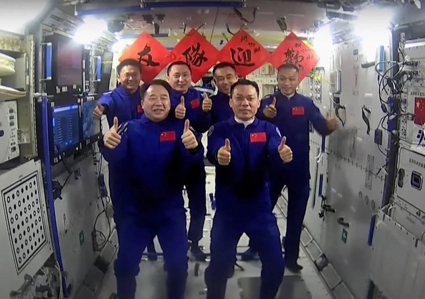 Los astronautas de la misión Shenzhou-17 arribaron a la estación espacial china. (Foto: Xinhua)
