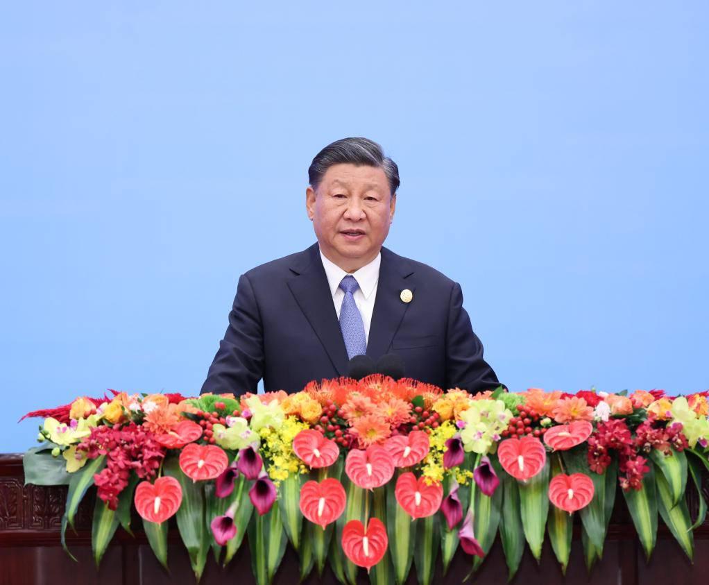 El discurso de Xi Jinping en el Foro de las Nuevas Rutas de la Seda. (Foto: Xinhua)