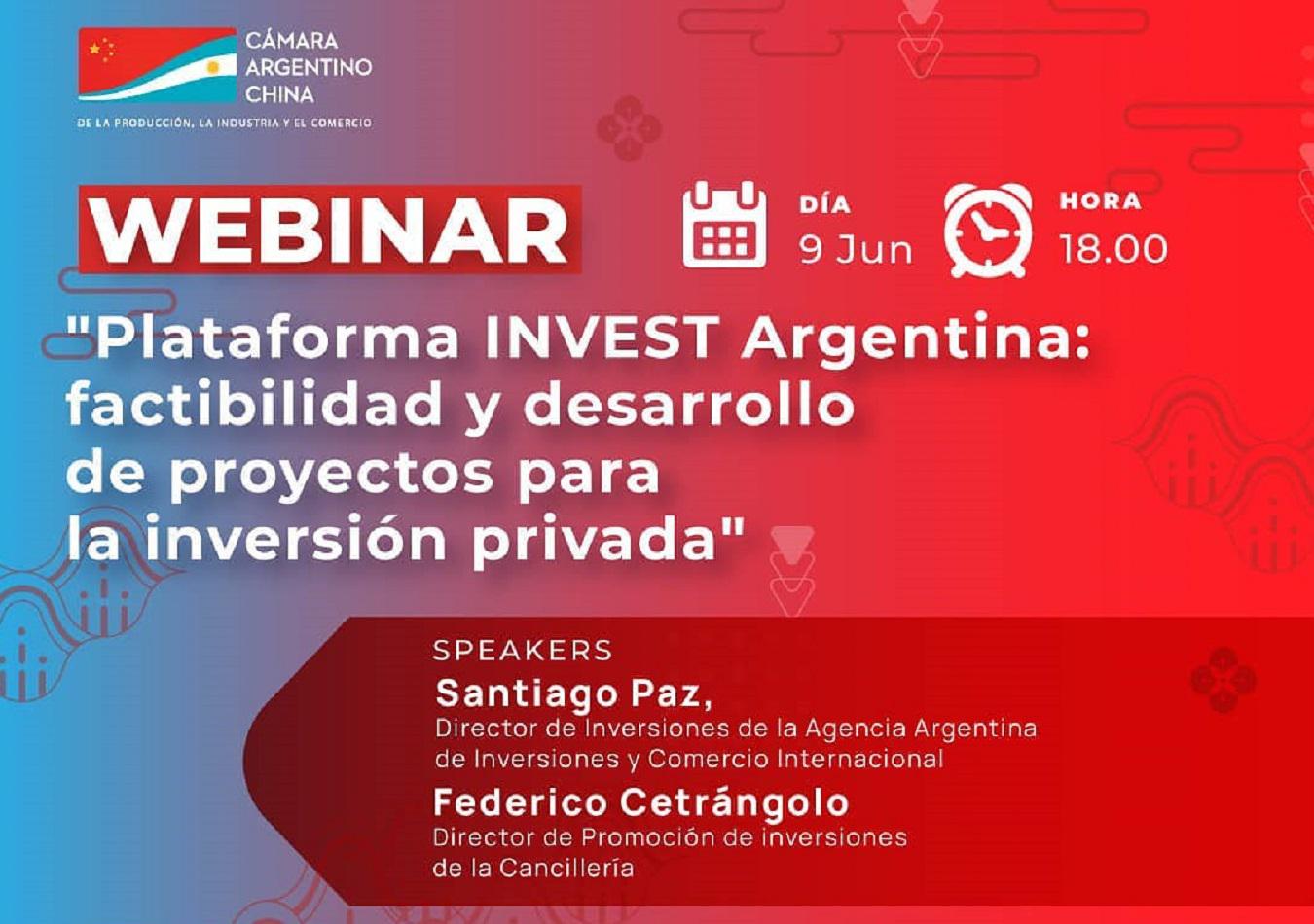 Invitacion a Webinar Plataforma INVEST