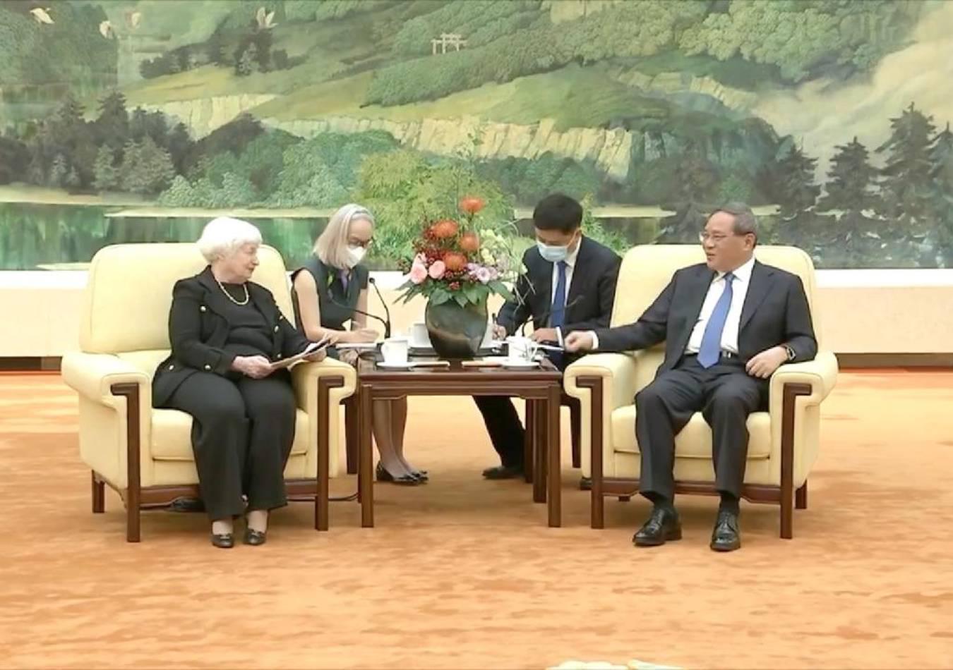 Visita de Janet Yellen a Beijing. (Foto: CGTN)