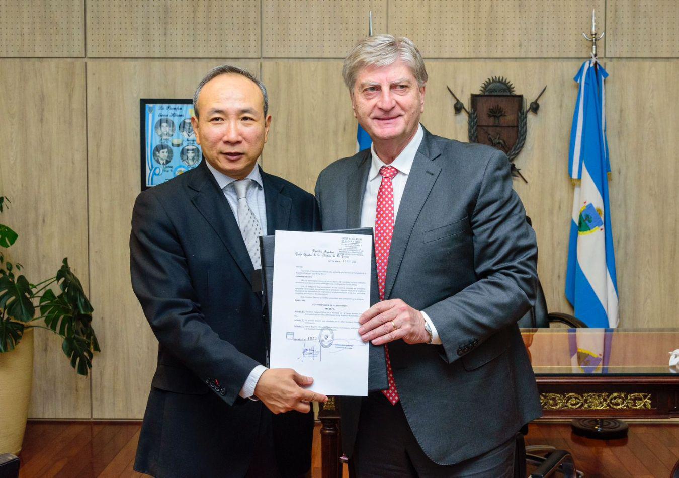 Wang Wei - La Pampa (Foto: Gobierno La Pampa)