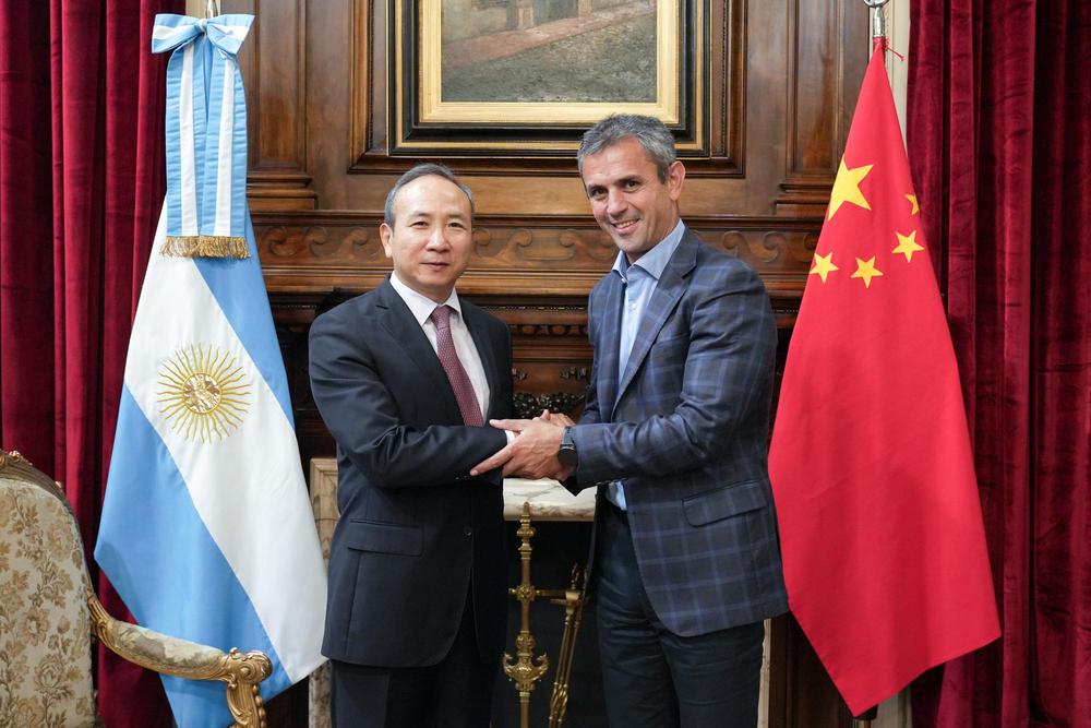 Martín Menem y Wang Wei (Foto: Embajada de China en Argentina)