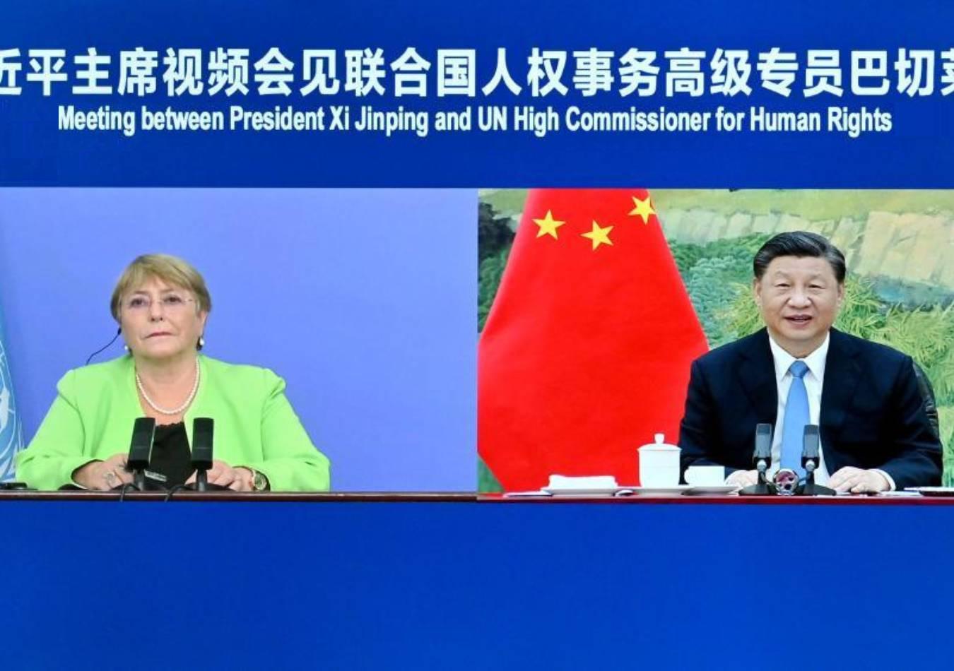Bachelet y Xi Jinping