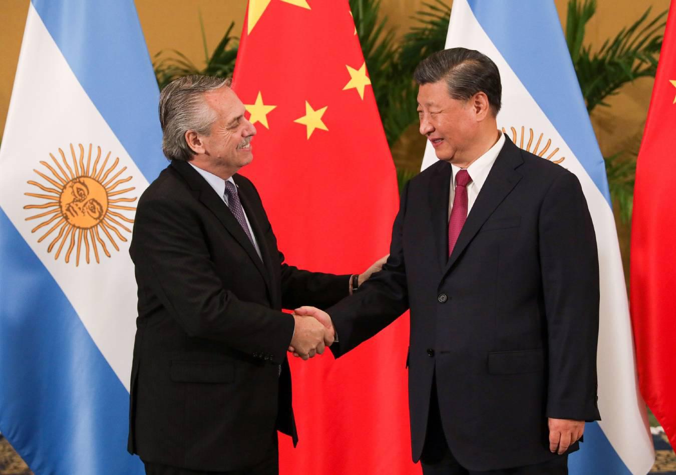 Reunión entre Alberto Fernández y Xi Jinping en Indonesia. (Foto: Prensa Casa Rosada)
