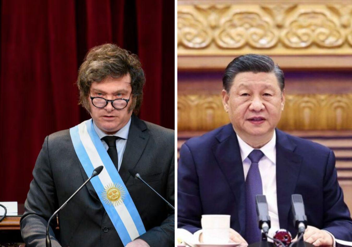 Milei Xi Jinping (Fotos: Télam)