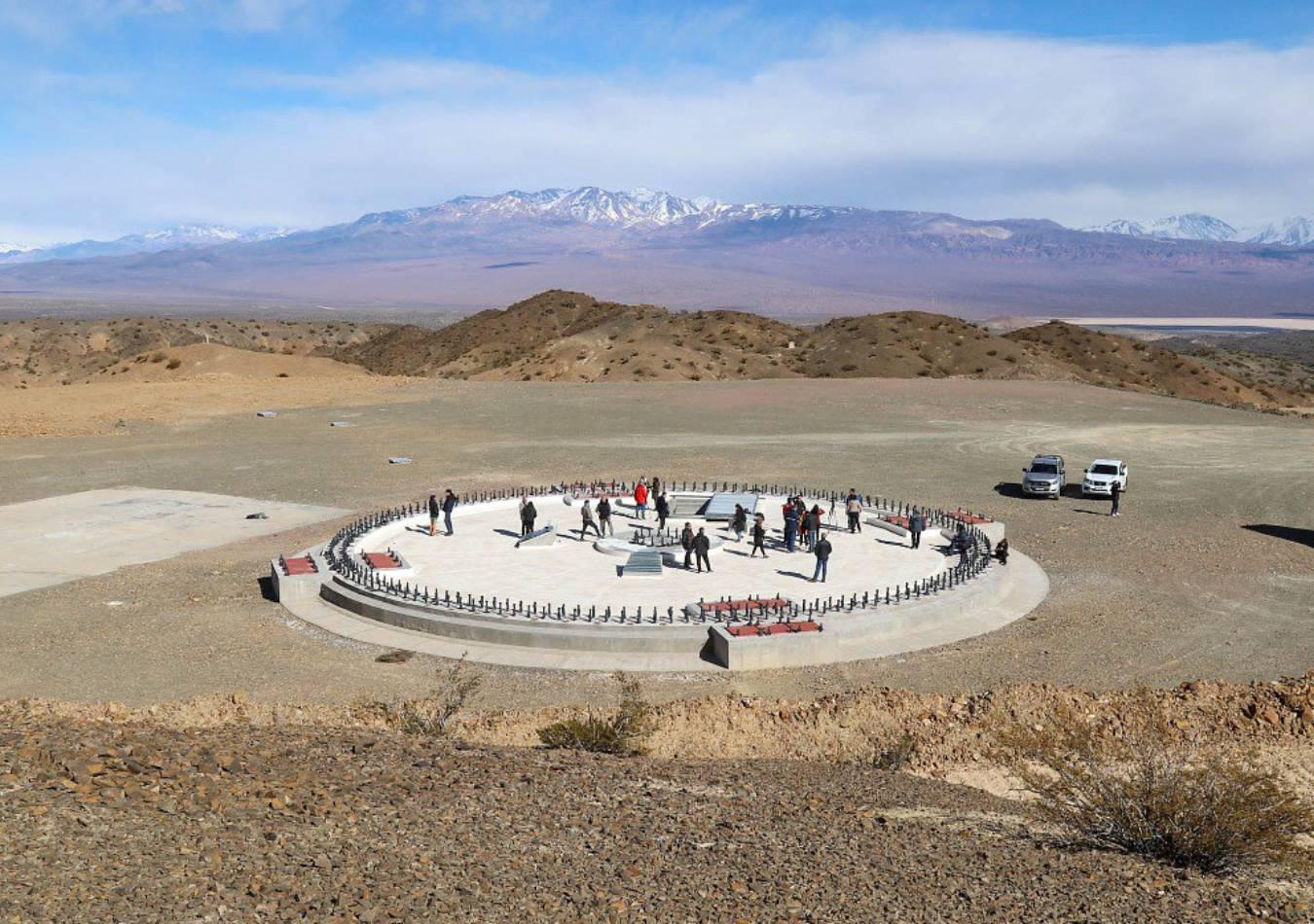 Avanza la construcción del radiotelescopio Chino-Argentino en San Juan. (Foto: Prensa San Juan)