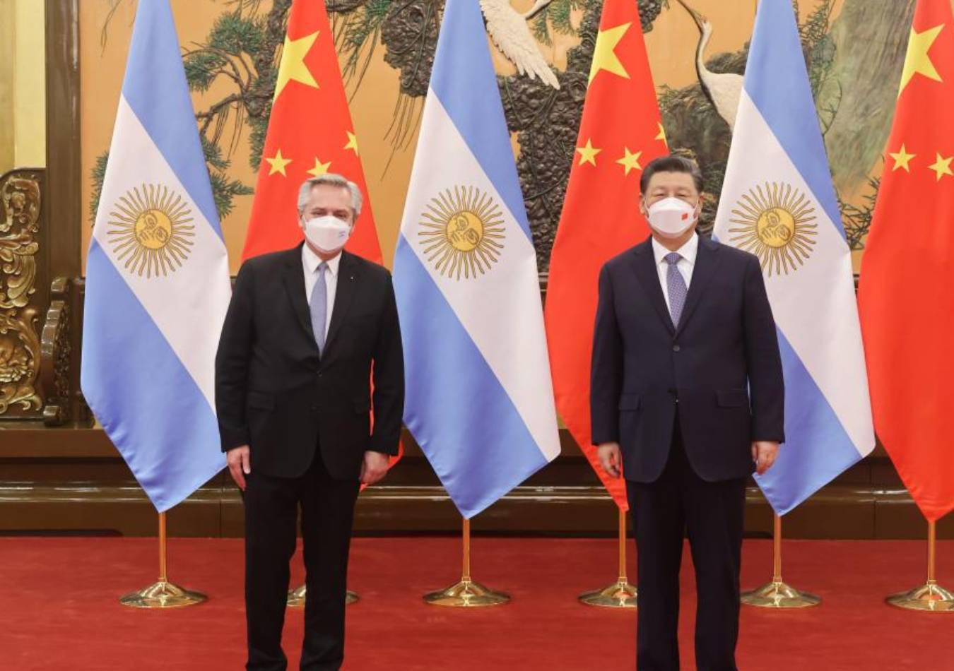 Alberto Fernández y Xi Jinping Xinhua/Liu Weibing